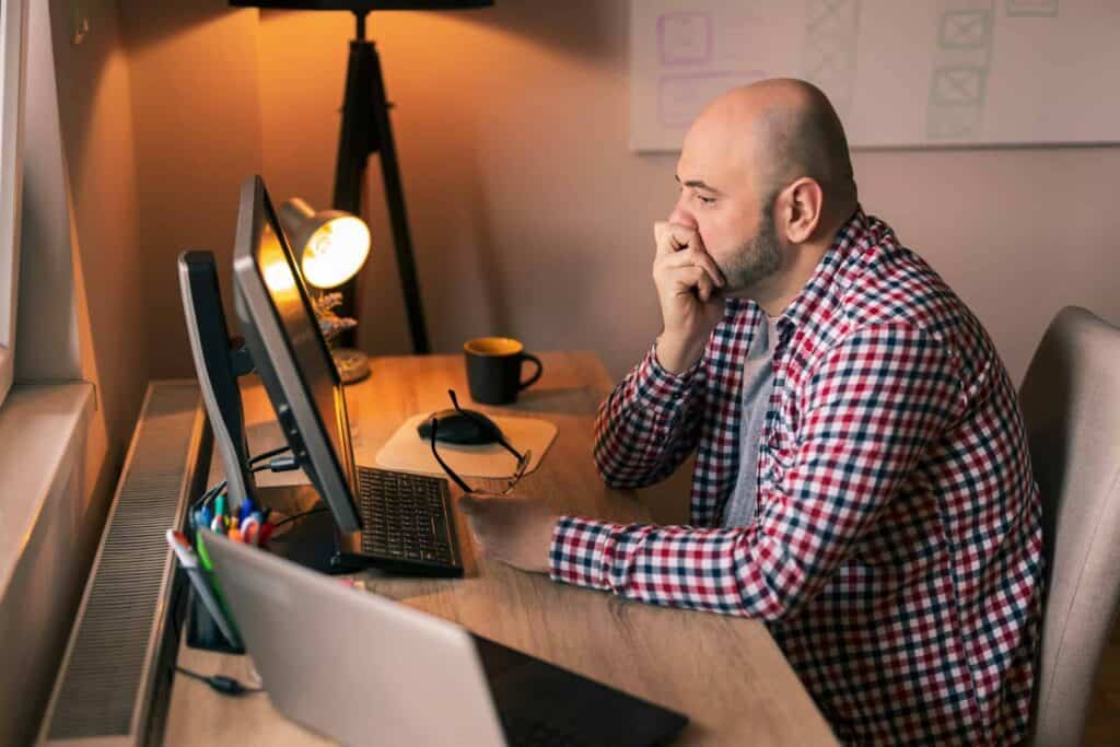 web designer stressed