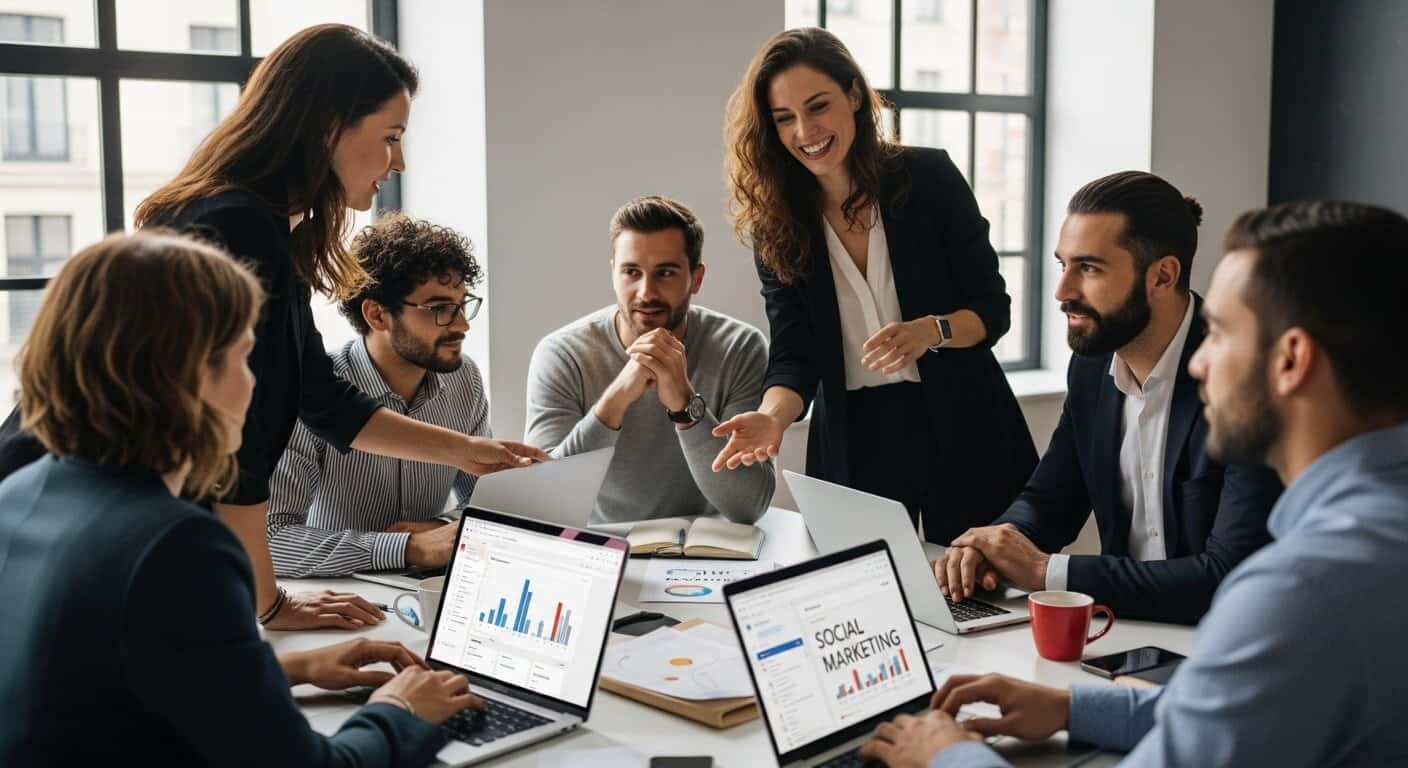 seo social media teamwork